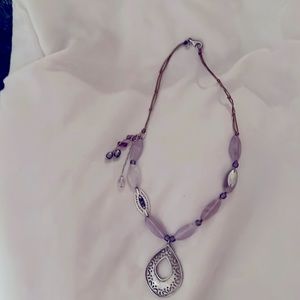Silpada sterling silver and amethyst necklace
